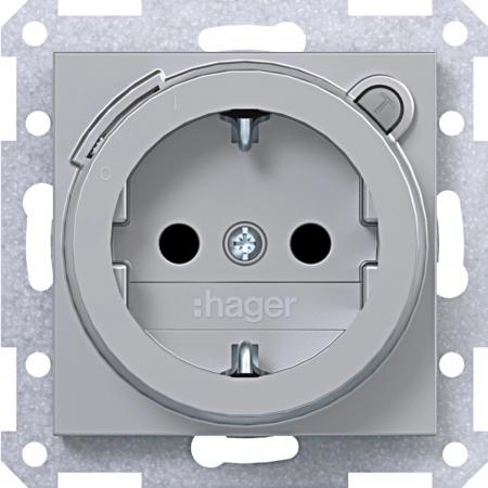 Hager SD SCHUKO FI EHBS Ax/Cx titan met lack