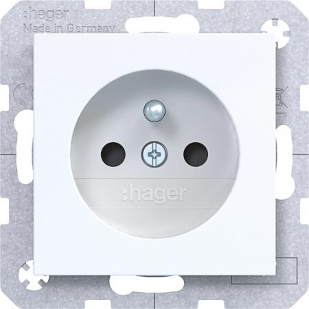 Hager Std. m. Schutzk.st. EHBS Ax/Cx liweiß gl