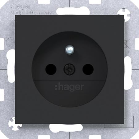 Hager Std. m. Schutzk.st. EHBS Ax/Cx sw matt