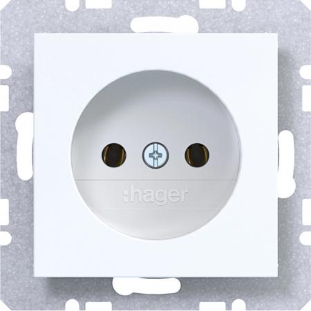 Hager Steckd. o. Schutzk. SK Ax/Cx liweiß gl