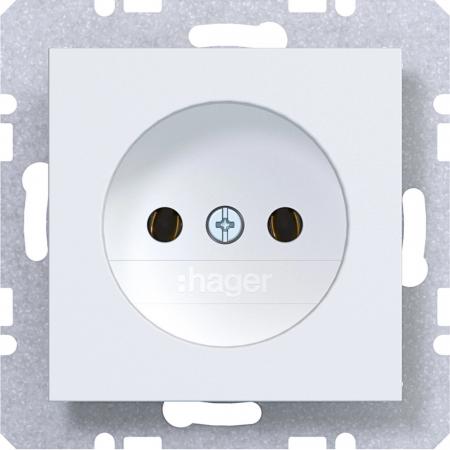 Hager Steckd. o. Schutzk. SK Ax/Cx liweiß matt