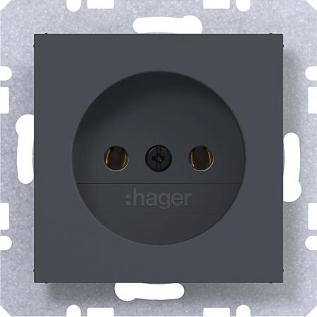 Hager Steckd. o. Schutzk. SK Ax/Cx ant mt lack