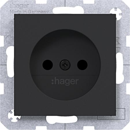 Hager Std. o. Schutzk. erh. BS Ax/Cx sw matt