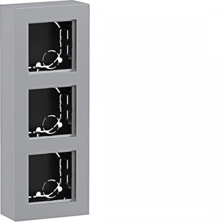 Hager Geh. 3f flach AP A.8 titan met lack
