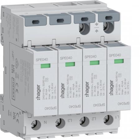 Hager Überspannungsabl 4P TNS 40 kA