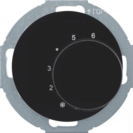 Hager Temperaturregler mit Wechsler und Serie R.classic schwarz, glänzend
