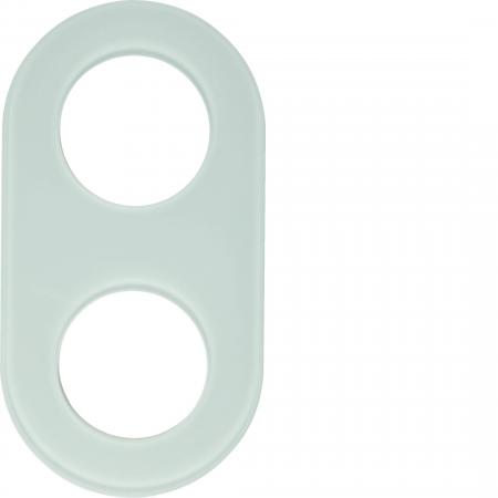 Hager Rahmen 2fach Serie Glas polarweiß