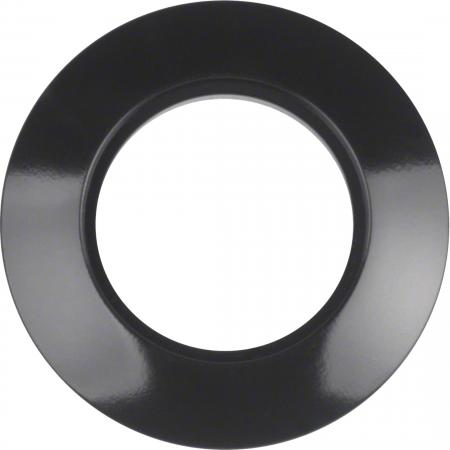 Hager Abdeckrahmen, Aufputz, 1-fach, Serie 1930, IP20, schwarz glänzend