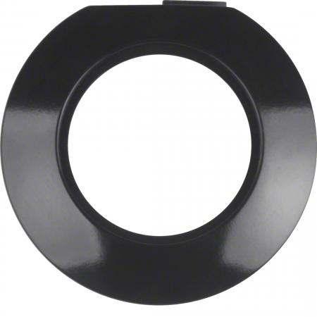 Hager Abdeckrahmen, Aufputz, 1-fach, Serie 1930, IP20, schwarz glänzend