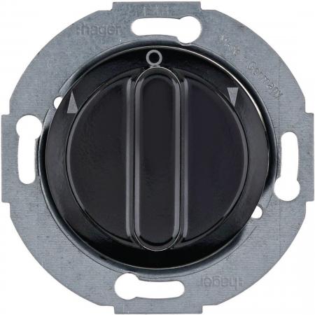 Hager Jal-Drehsch 2p Z-St 1930/Glas schwarz