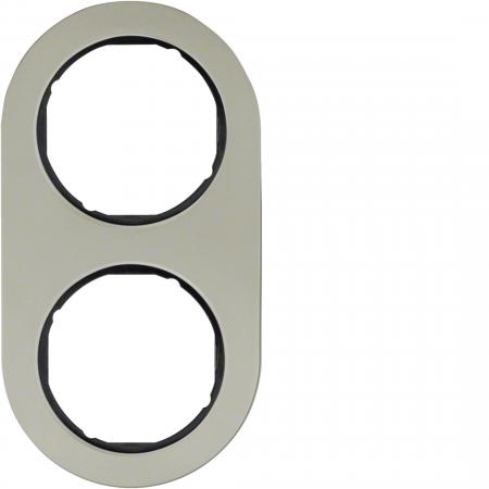 Hager Rahmen 2fach R.Classic E-Stahl schw