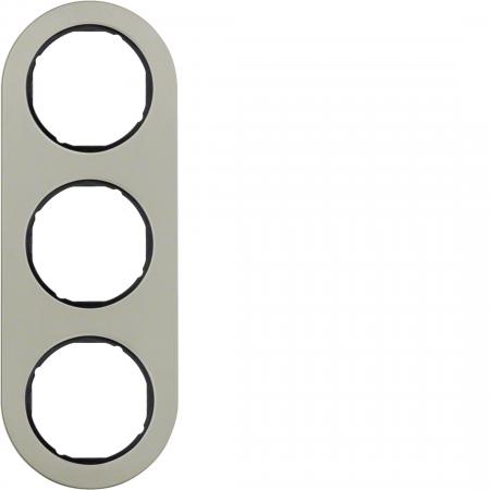 Hager Rahmen 3fach R.Classic E-Stahl schw