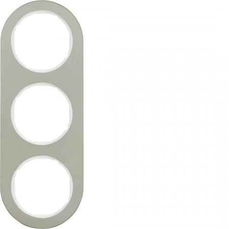 Hager Rahmen 3fach R.Classic E-Stahl pw