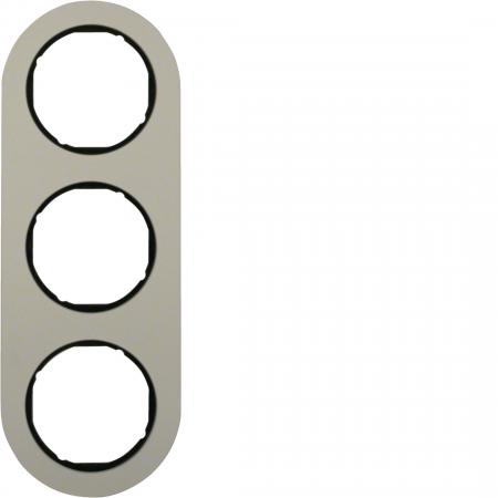 Hager Rahmen 3fach R.Classic Alu schw