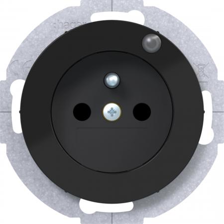 Hager Steckdose m SK-Stift LED R.Cl sw