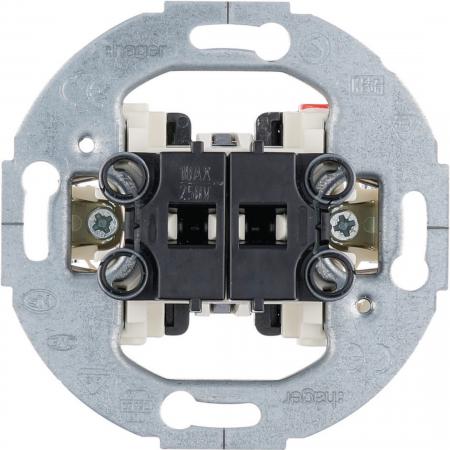Hager Serienschalter UP r. Tragring  10AX/250V