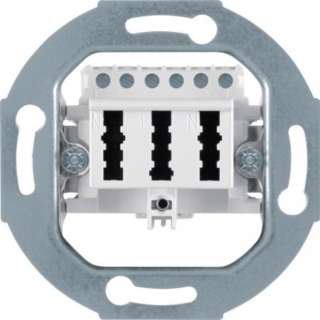 Hager TAE-Anschlussdose 3 x 6NFN Modueins. pw