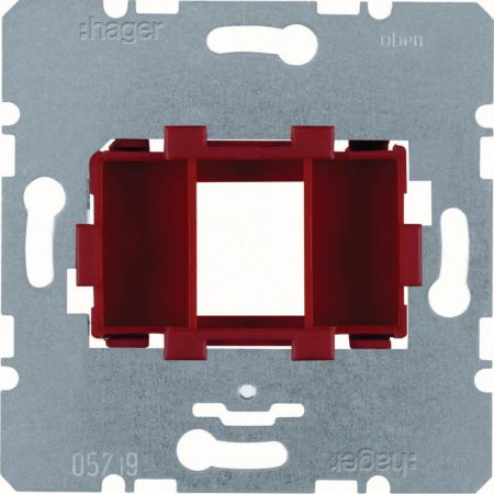 Hager Tragplatte roter Aufnahme 1-fach Modul