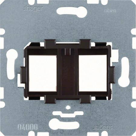 Hager Tragplatte brauner Aufnahme 2-fach Modul