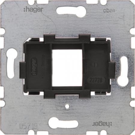 Hager Tragplatte schwarzer Aufnahme 1-f. Modul