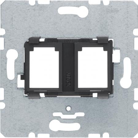 Hager Tragplatte schwarzer Aufnahme 2-f. Modul