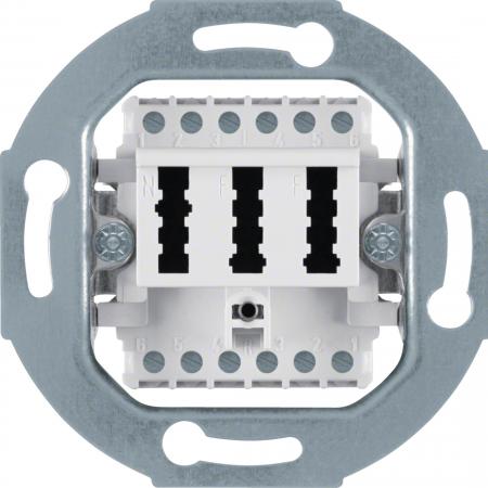 Hager TAE-Anschlussdose 2 X 6/6Nff Modul-Ein