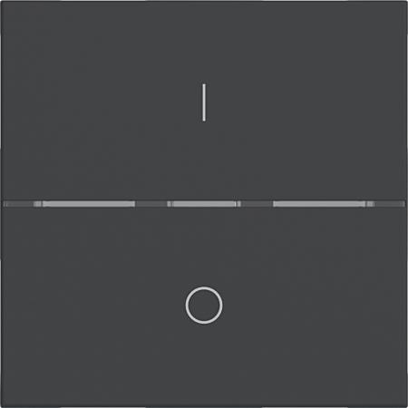 Hager Abdeck. Taster 1f I/O A.x/C.x schw matt