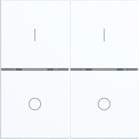 Hager Abdeck. Taster 2f I/O A.x/C.x lweiß matt