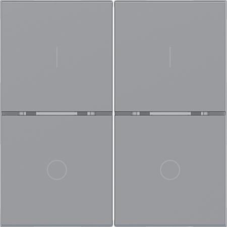 Hager Abdeck. Taster 2f I/O A.x/C.x titan matt