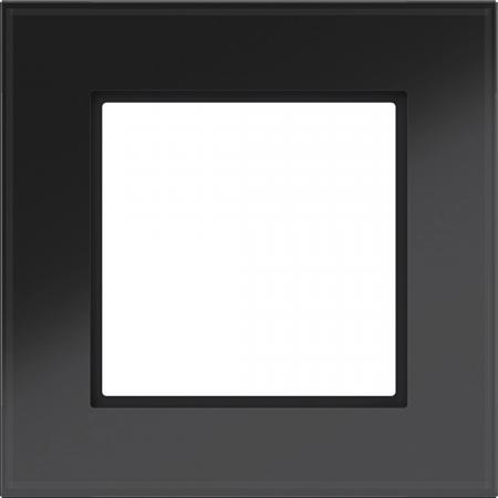 Hager LED-Rahmen 1fach A.8 Glas schwarz gl