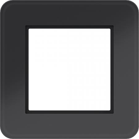 Hager LED-Rahmen 1fach C.8 Glas schwarz gl
