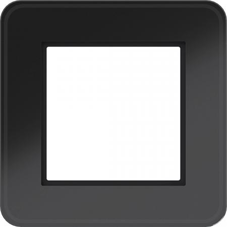 Hager Rahmen 1fach C.8 Glas schwarz glänzend