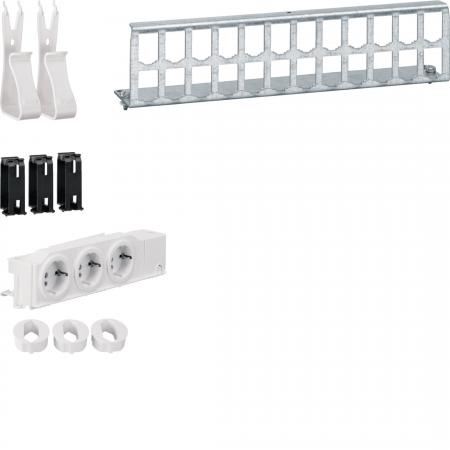 Hager Multimedia Kit,mit Steckdose,Patch-Panel