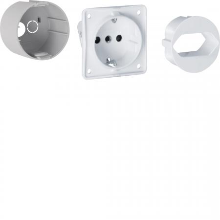 Hager Ausbaupaket,volta,hybrid, Schuko+adapter