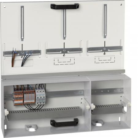 Hager Zählerwechselpl Gr 3, 750x750 mm 2/3 VNB-1/3 Kundenteil, Prüfkle im VNB Te
