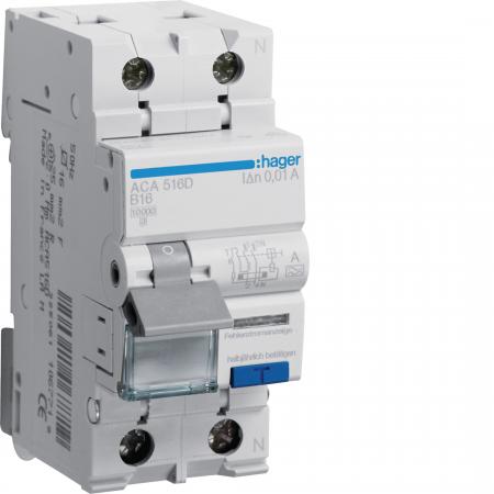 Hager FI-LS 1P+N 10kA B-16A 10mA Typ A