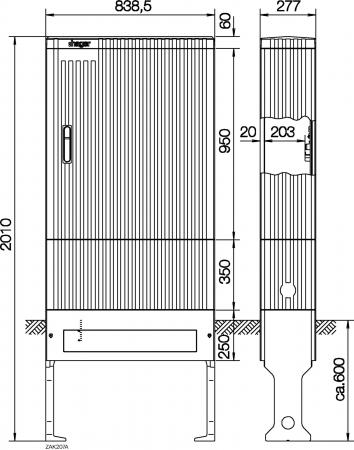 Hager KVS,ZAS,BR207,+SaS4xE-Cu30x6mm