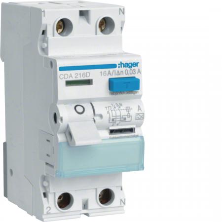 Hager FI-Schalter 2P 6kA 16A 30mA Typ A