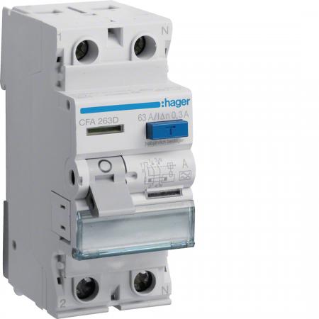 Hager FI-Schalter 2P 6kA 63A 300mA Typ A