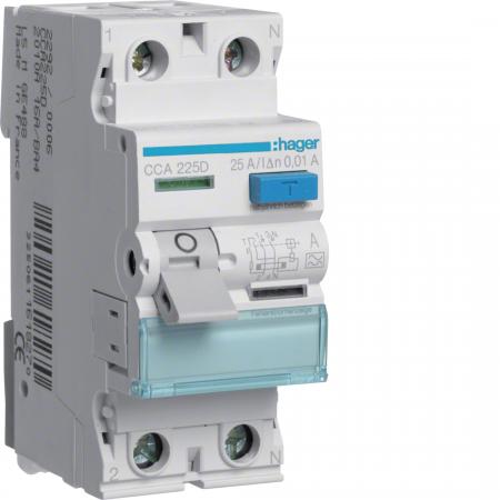 Hager FI-Schalter 2P 6kA 25A 10mA Typ A
