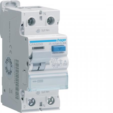 Hager FI-Schalter 2P 10kA 25A 300mA Typ A