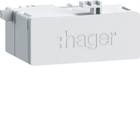 Hager RJ45-Buchse in Patch/Patch 180° für WAN-/LAN-Anwendung, IP20, CAT 6A