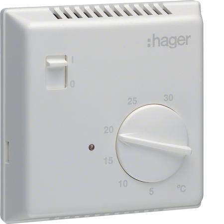 Hager Raumthermostat,Bimetall,Schließer,E/A