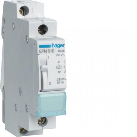 Hager Fernschalter / Stromstoßschalter mit 1 Schließer 230V, AC, 16A, 1PLE