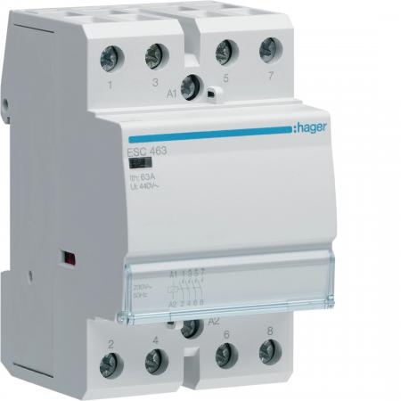 Hager Schütz / Schaltschütz in Kompaktbauweise, 63A, 4S, 230V AC