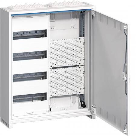 Hager Feldverteiler AP, IP31, SKII, 48 PLE + Mediafeld, geschlitzte Tür, 650x550