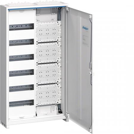 Hager Feldverteiler AP, IP31, SKII, 72 PLE + Mediafeld, geschlitzte Tür, 950x550