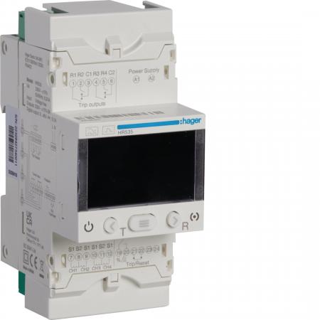 Hager FI-Relais 30mA-3A LCD 4 Kanal Typ A