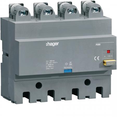 Hager FI-Block P250 4P 100A Idn 300 mA fest