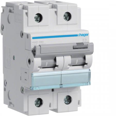 Hager LS-Schalter 2 polig 15kA D-80A 3M